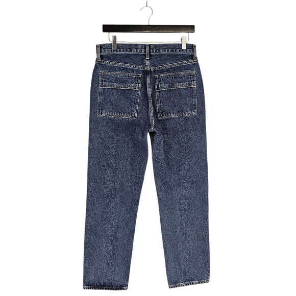 AGOLDE Cooper High Rise Cargo Relaxed Straight Leg Dark Blue Jeans 27 Preowned - Picture 3 of 10